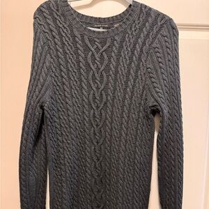 JEANNE PIERRE Charcoal Cable Knit Sweater